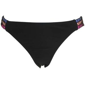 BWT California Wave Black Pink Low Rise Side Stripe Bikini Swim Bottoms